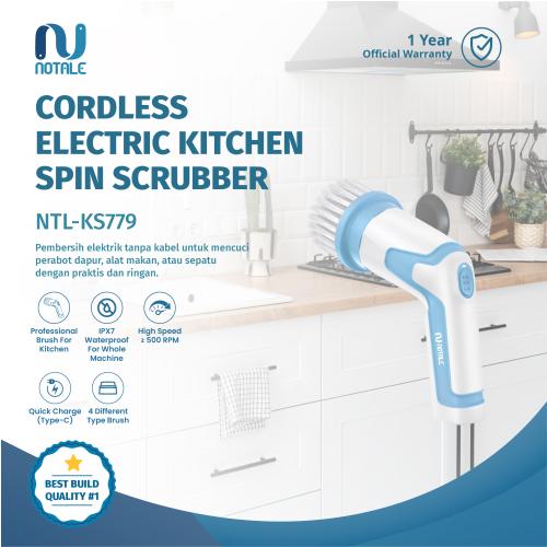 Notale Cordless Electric Kitchen Spin Scrubber