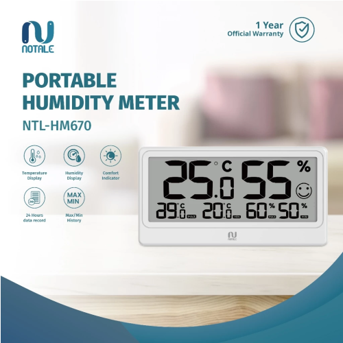 Notale Hygrometer - Humidity Meter HM670